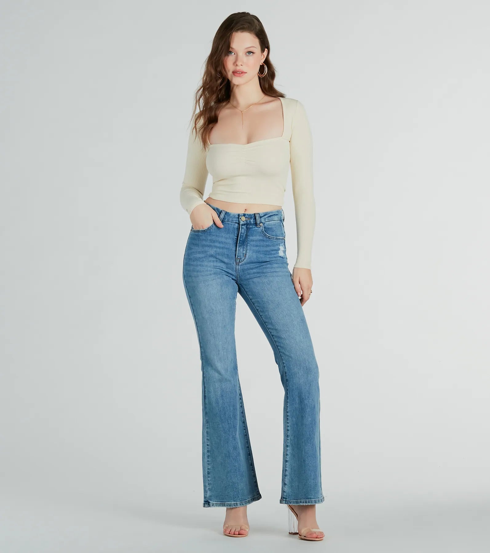 Bri High Waist Flare Jeans by Windsor Denim - Image 2