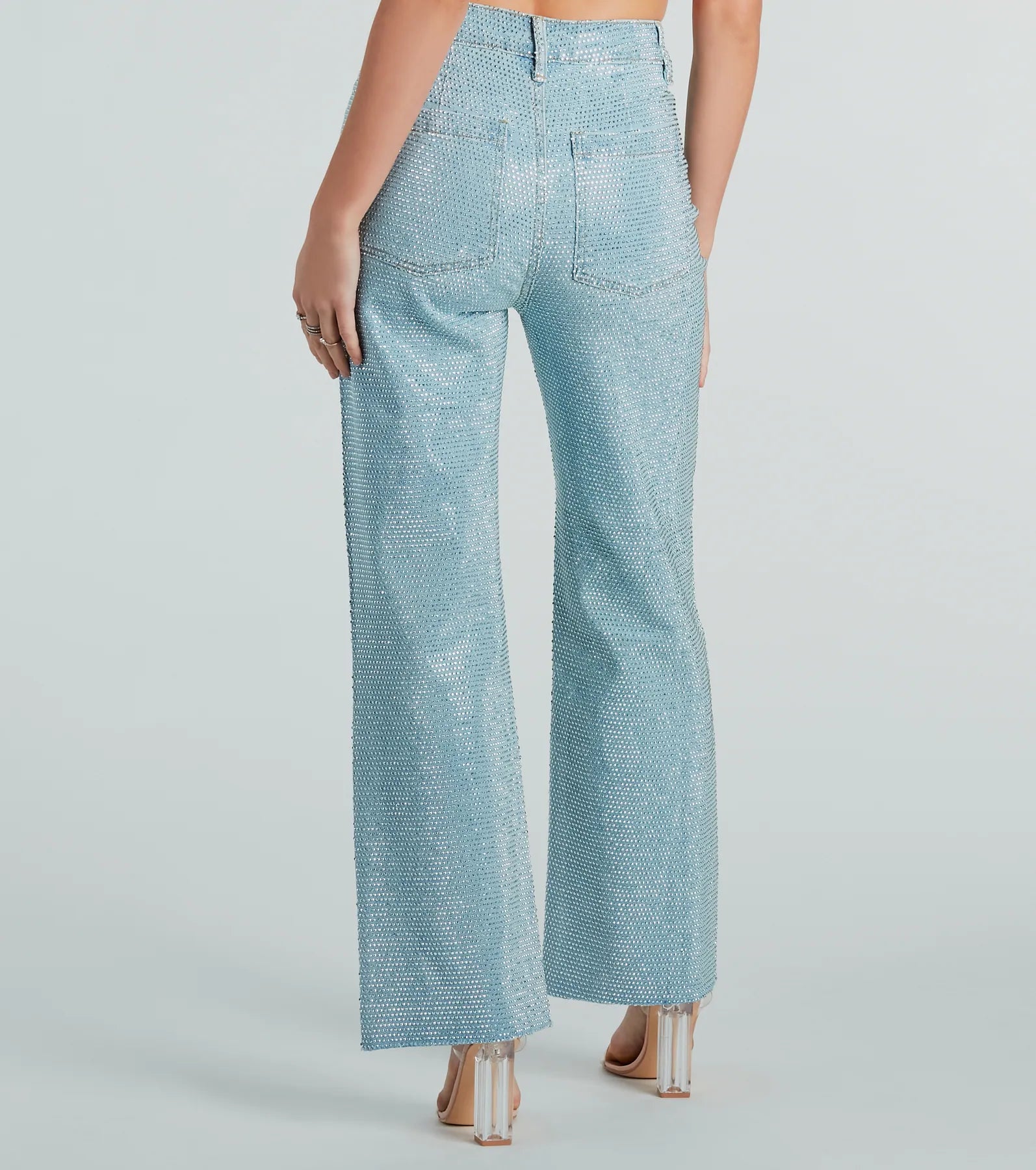 Icon Behavior Rhinestone Straight-Leg Jeans - Image 2