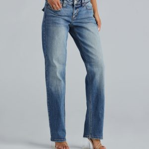 '90s Style Low-Rise Relaxed Fit Jeans