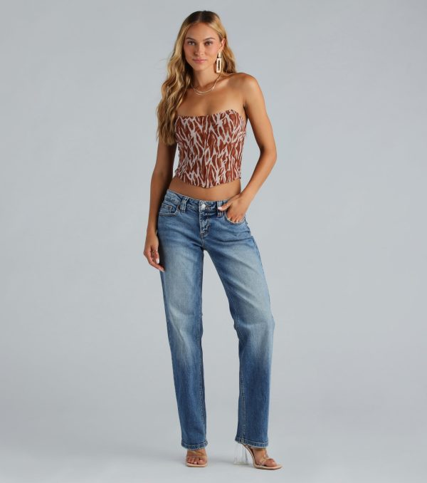 '90s Style Low-Rise Relaxed Fit Jeans - Image 2
