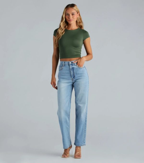 Classic High-Rise Straight-Leg Boyfriend Jeans - Image 2