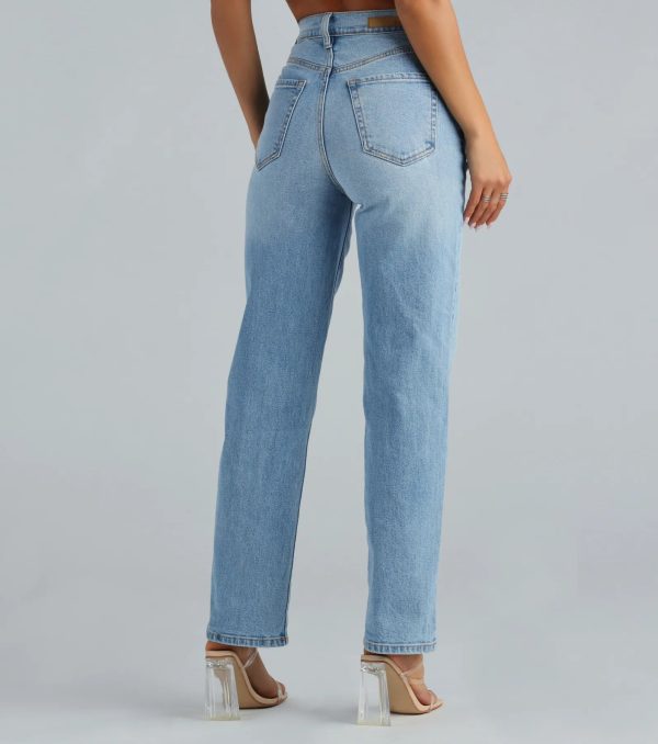 Classic High-Rise Straight-Leg Boyfriend Jeans - Image 3