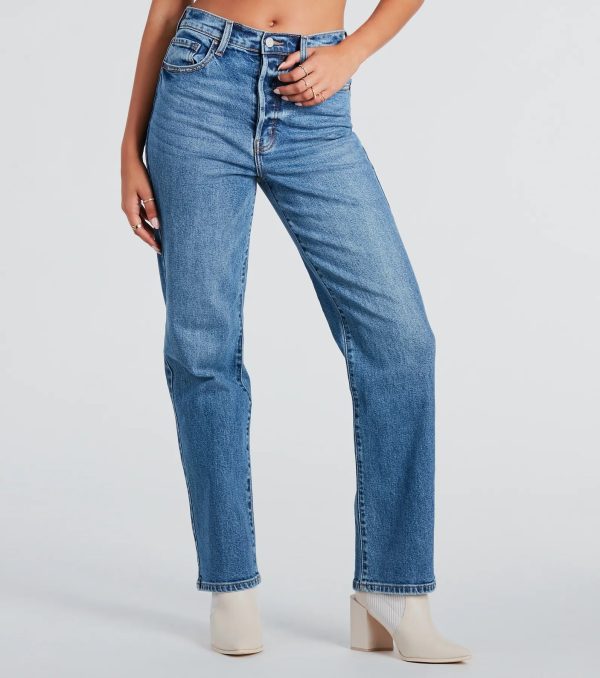 Classic High-Rise Straight-Leg Boyfriend Jeans - Image 6