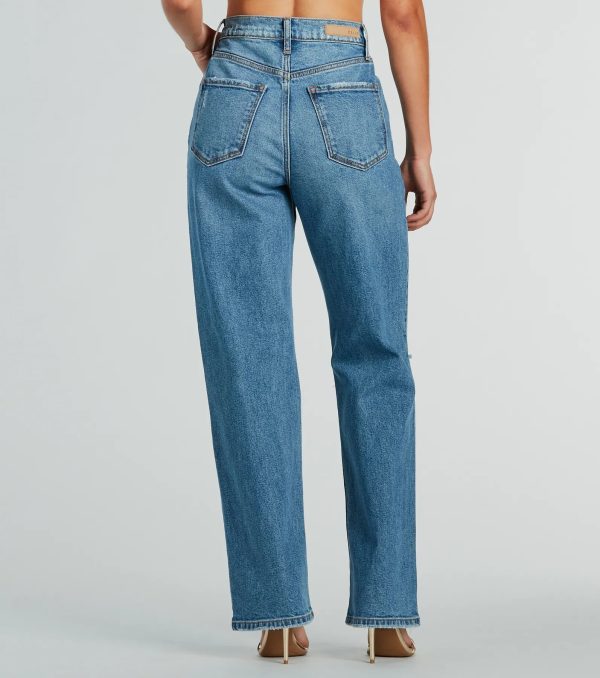 High Demand Distressed Boyfriend Denim Jeans - Image 3