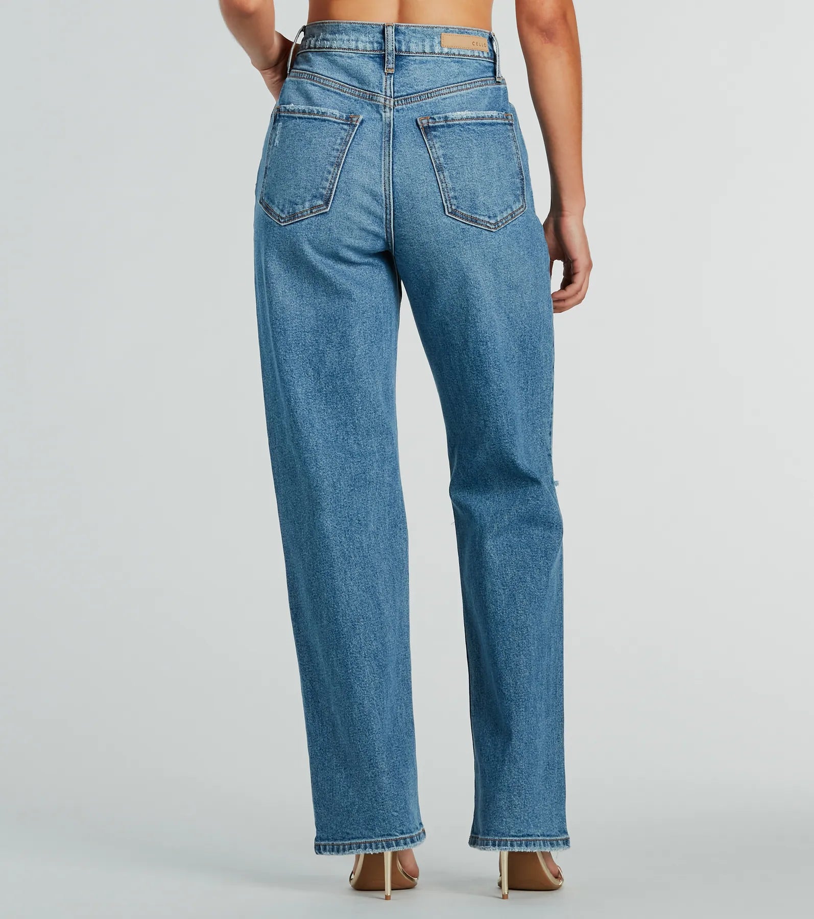 High Demand Distressed Boyfriend Denim Jeans - Image 3