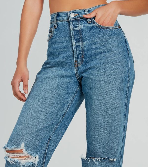 High Demand Distressed Boyfriend Denim Jeans - Image 4