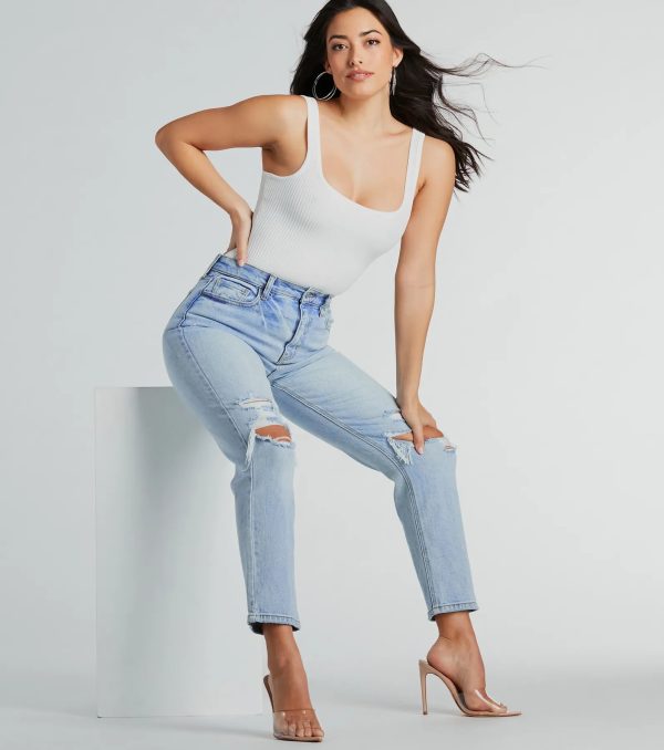 Love Your Look High-Rise Straight-Leg Denim Jeans - Image 2