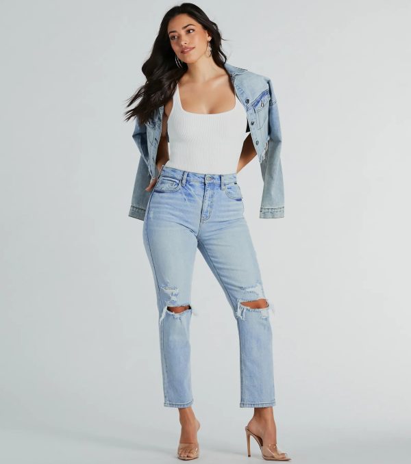 Love Your Look High-Rise Straight-Leg Denim Jeans - Image 4