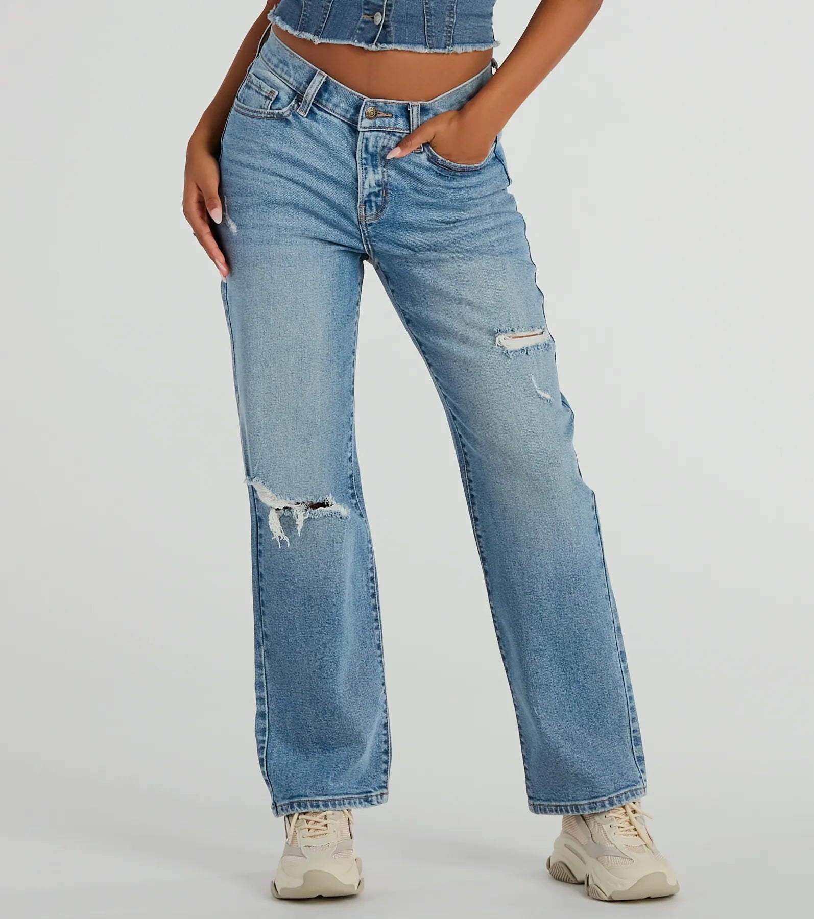 Serve Style Mid-Rise Straight-Leg Denim Jeans - Image 2