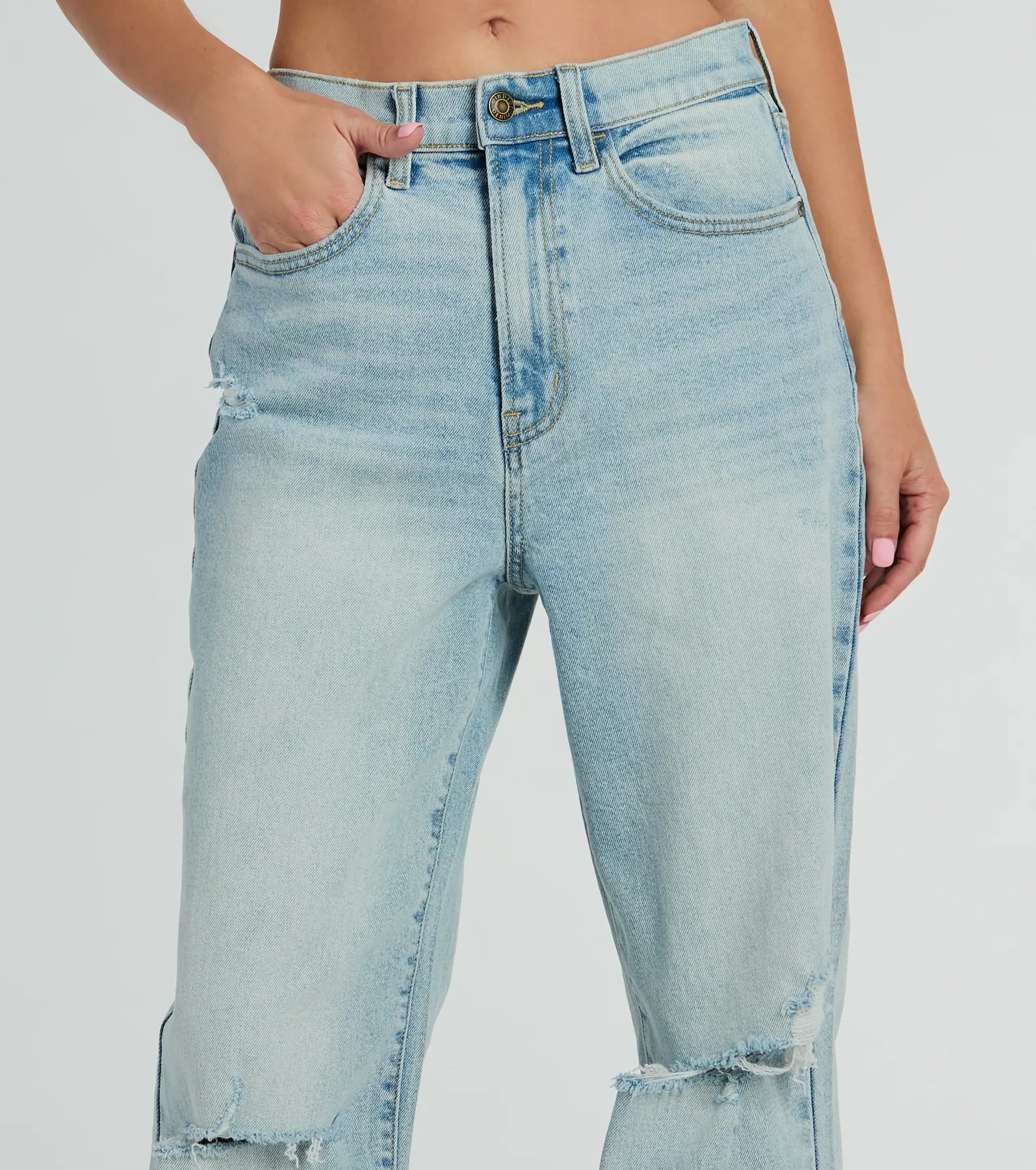 Authentic Trendsetter High Rise Denim Boyfriend Jeans - Image 4
