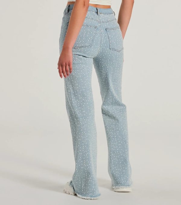 Beaming Perfection Faux Pearl Bootcut Denim Jeans - Image 2