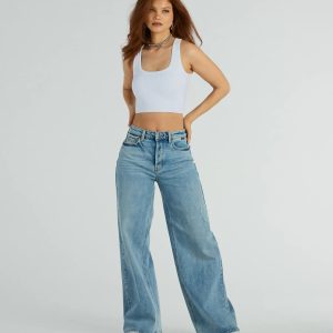 Iconic Staple High-Rise Wide-Leg Jeans