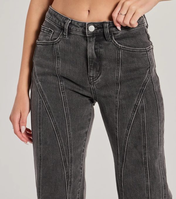 Make A Seam High-Rise Straight Leg Denim Jeans - Image 4
