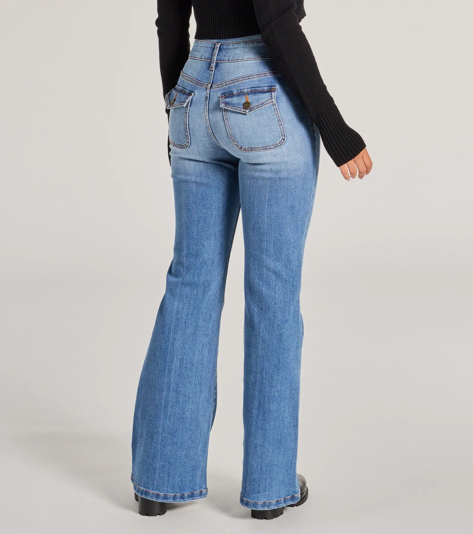 So Extra High-Rise Flared Wide-Leg Denim Jeans - Image 2