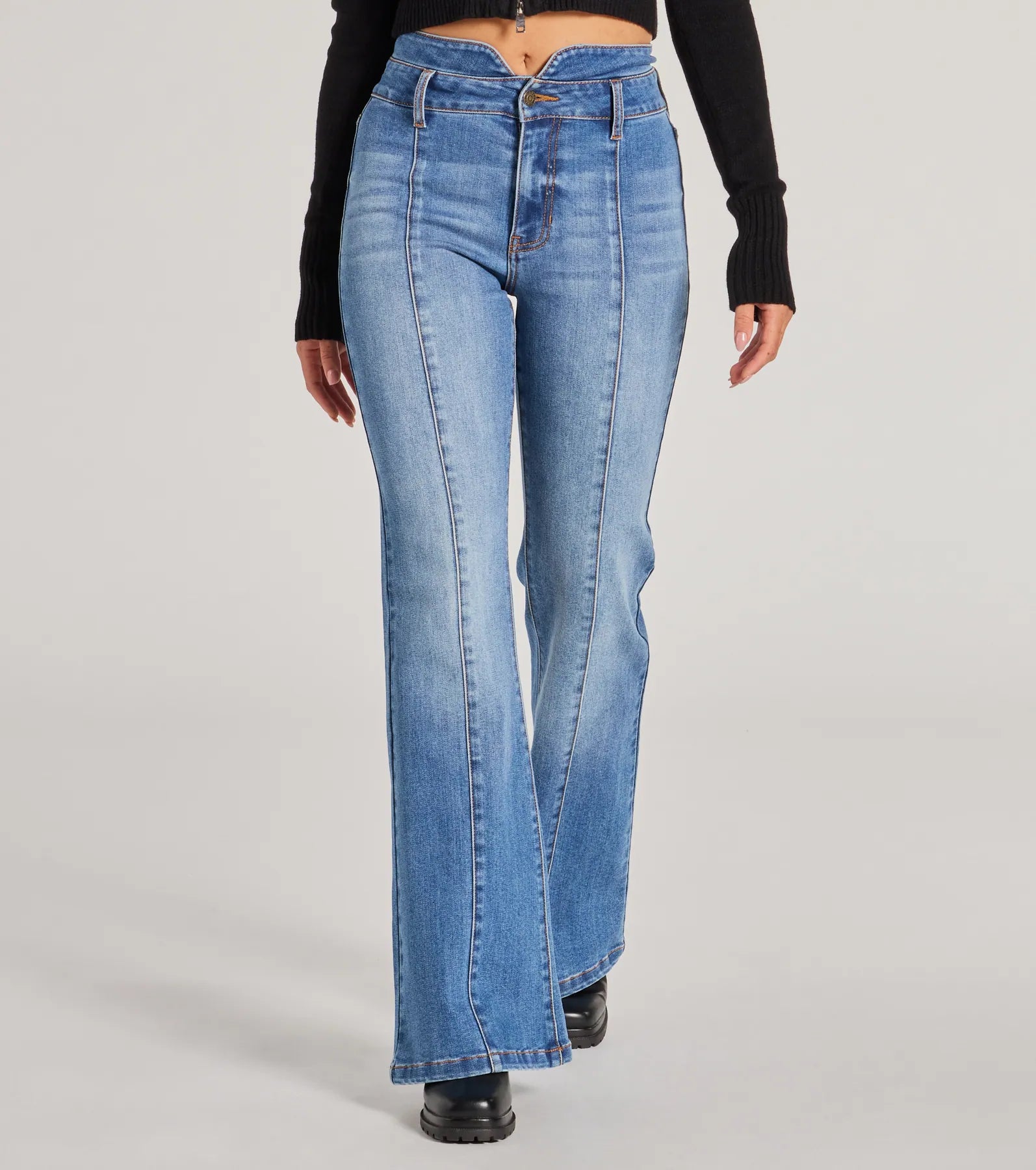 So Extra High-Rise Flared Wide-Leg Denim Jeans - Image 3