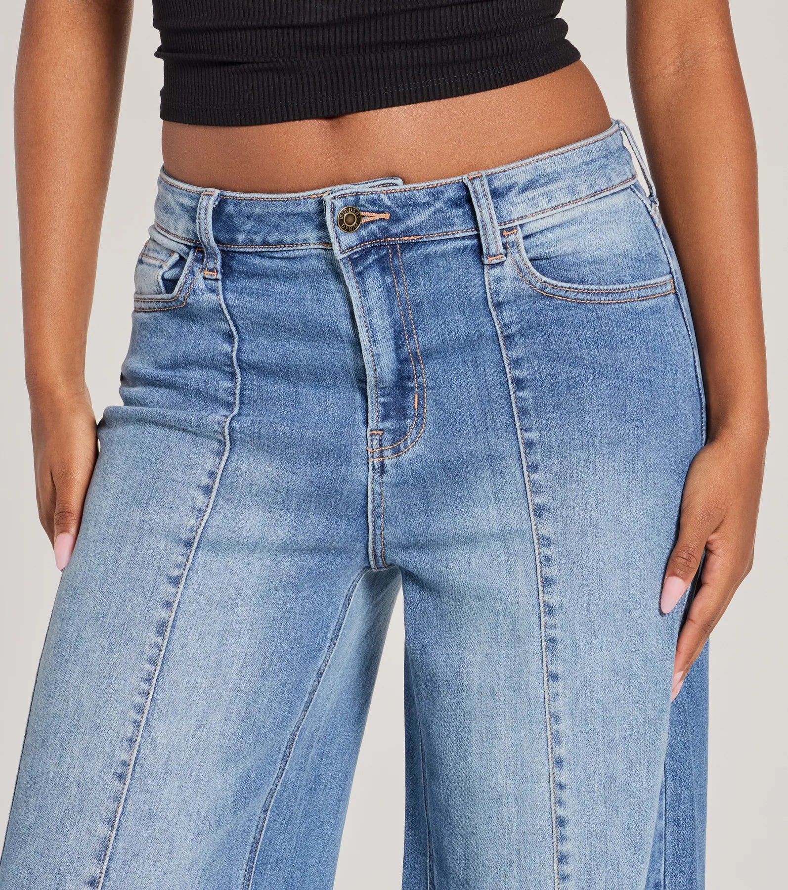 Hot Shot High-Rise Wide-Leg Denim Jeans - Image 3