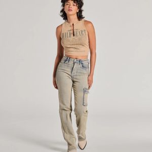 Cool Edge High-Rise Straight-Leg Denim Jeans