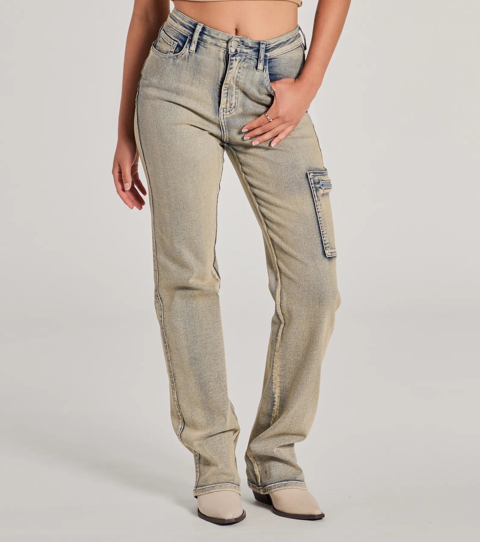 Cool Edge High-Rise Straight-Leg Denim Jeans - Image 4