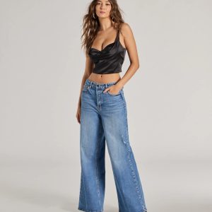 Effortless Fave Mid-Rise Wide-leg Jeans