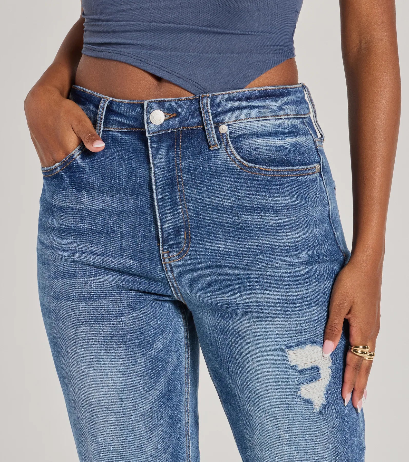 High-Rise Straight Cropped Jeans by Windsor Denim - Image 7