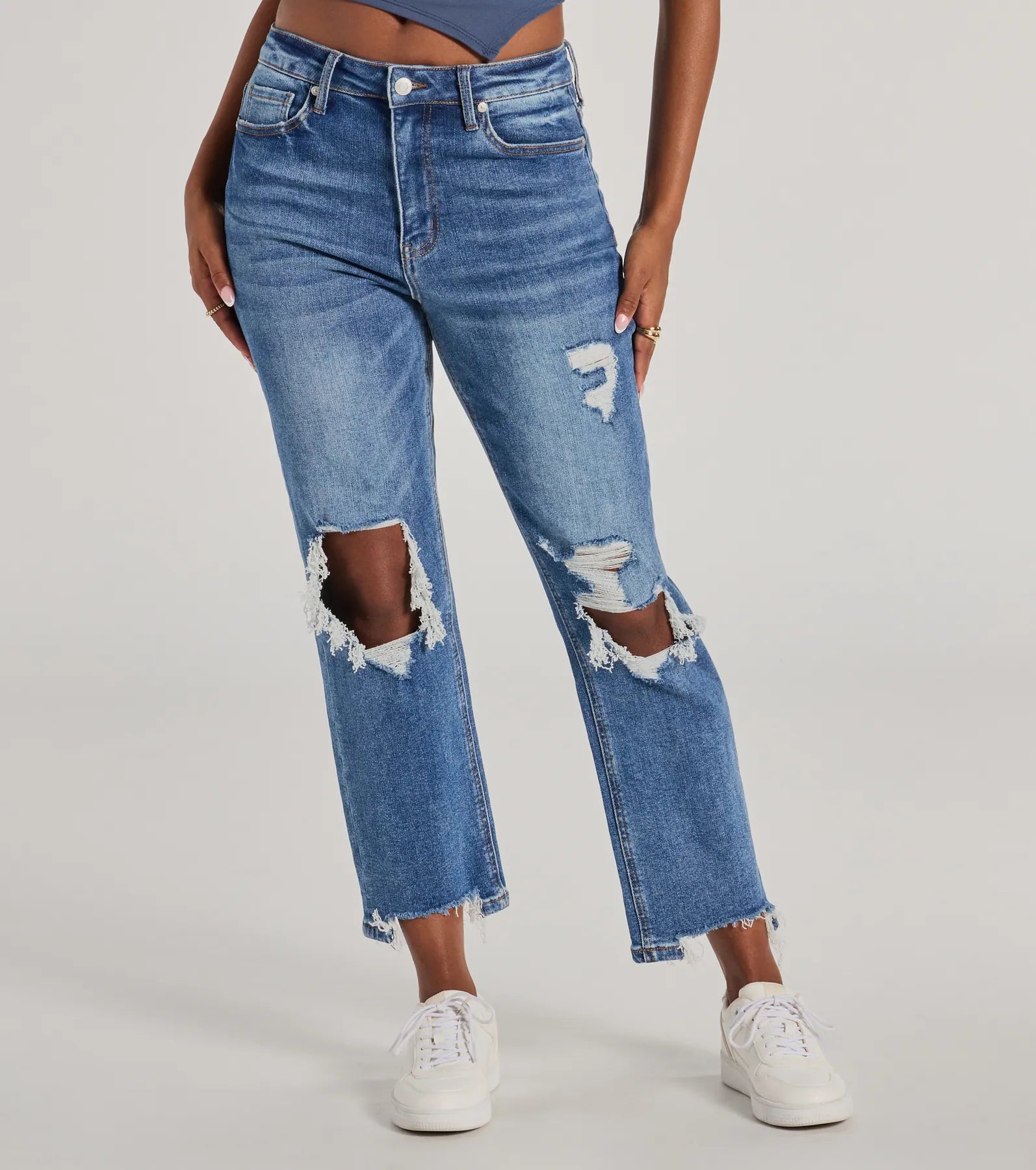 High-Rise Straight Cropped Jeans by Windsor Denim - Image 8