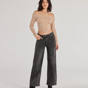 Chic Wonder Mid-Rise Wide-Leg Denim Jeans