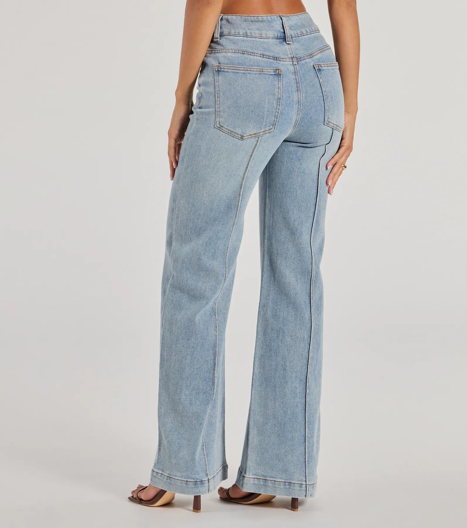 Stylish Refresh High-Rise Wide-Leg Denim Jeans - Image 2