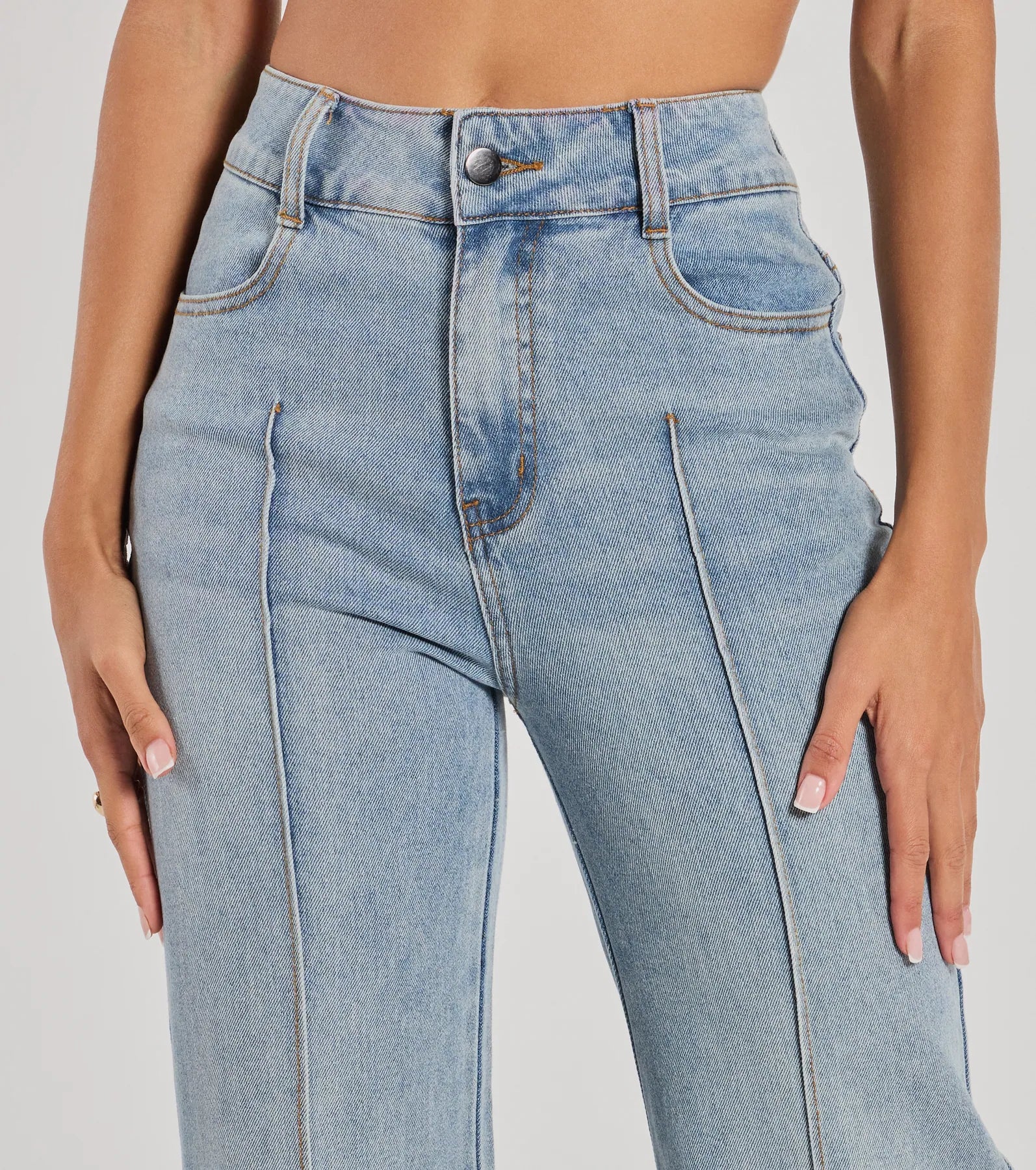 Stylish Refresh High-Rise Wide-Leg Denim Jeans - Image 3