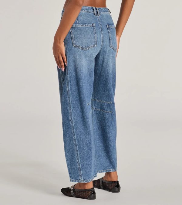 The Classic Mid-Rise Barrel Leg Denim Jeans - Image 2
