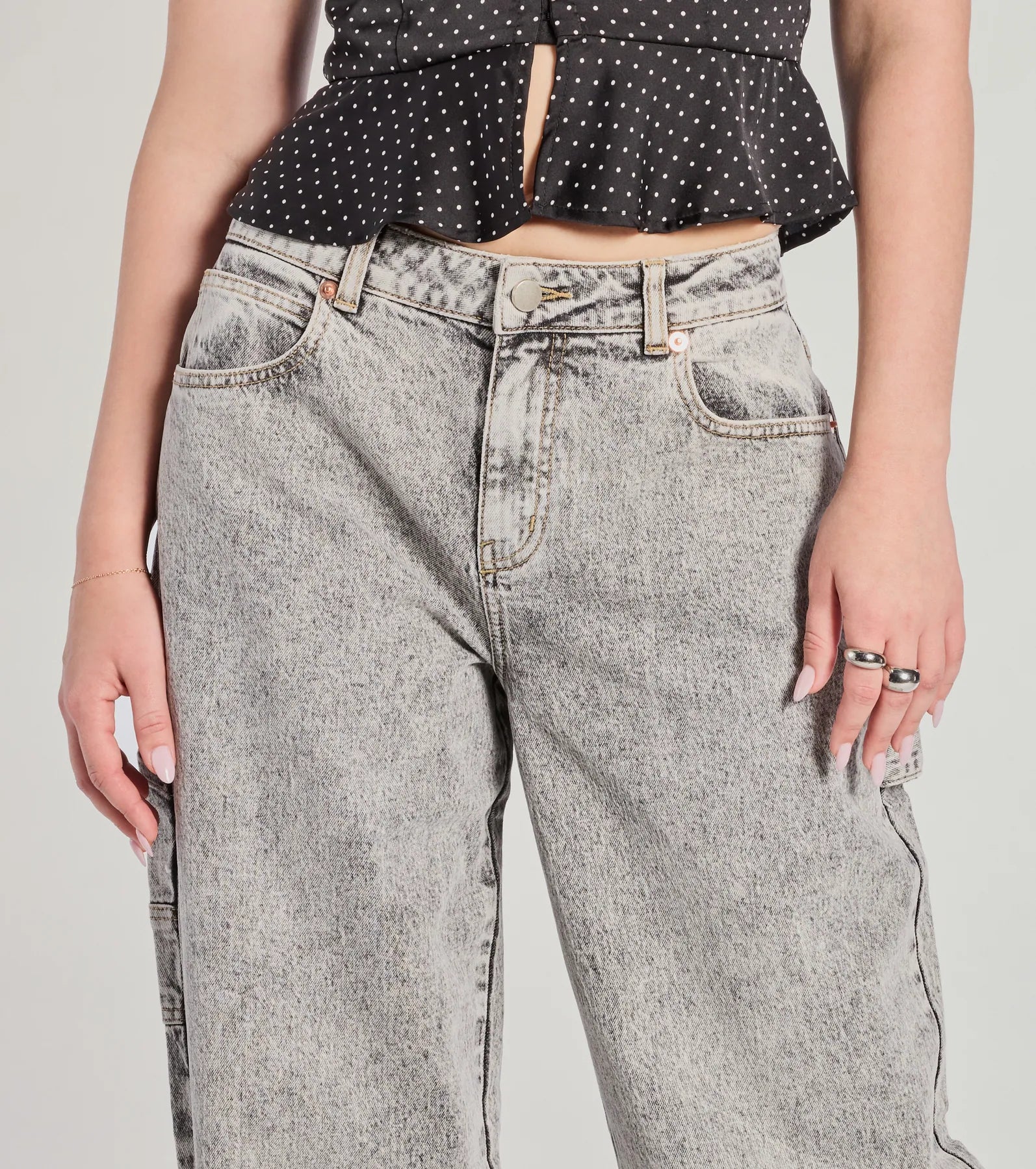 Totally Edgy Mid-Rise Wide-Leg Denim Jeans - Image 4