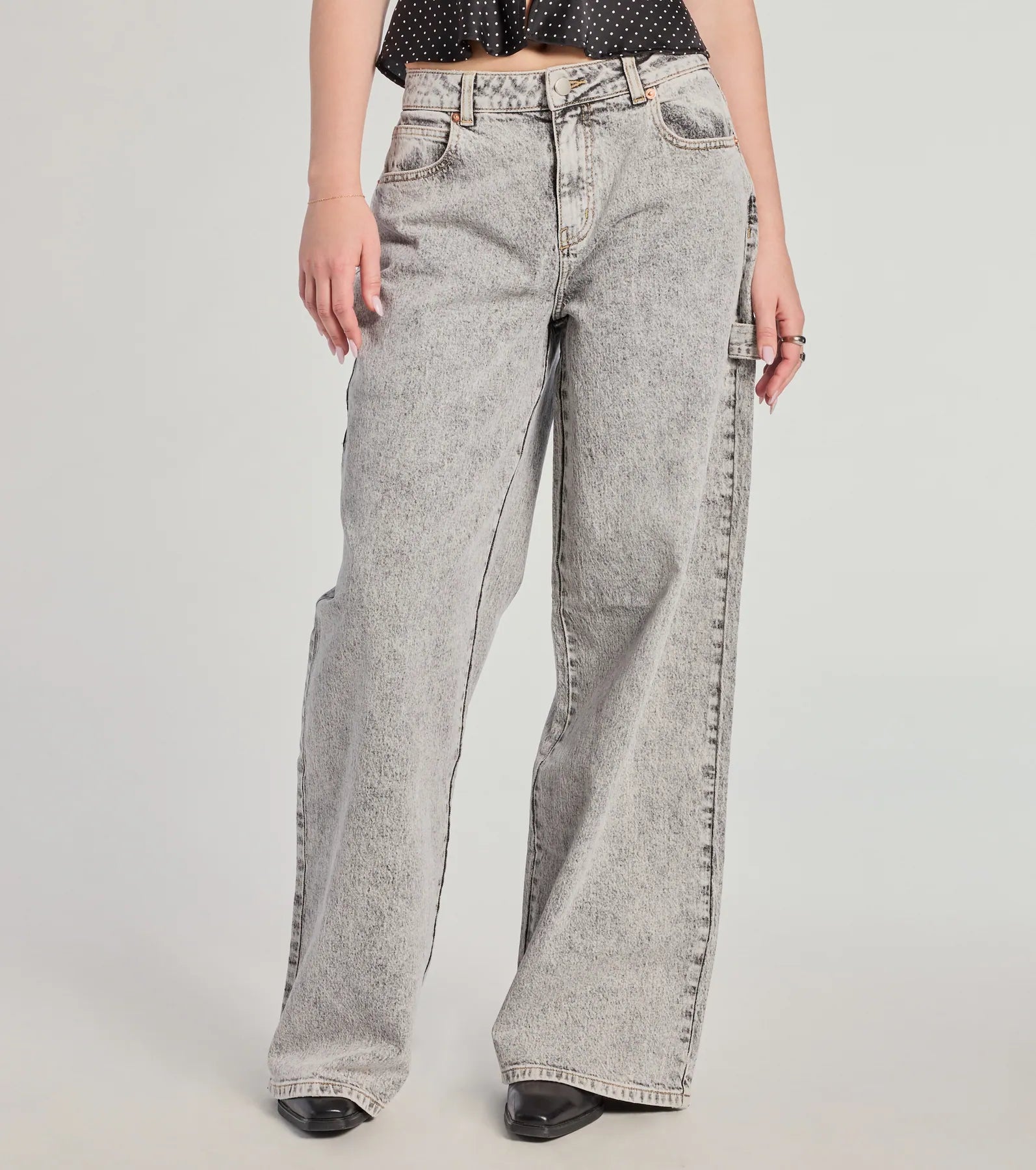 Totally Edgy Mid-Rise Wide-Leg Denim Jeans - Image 5