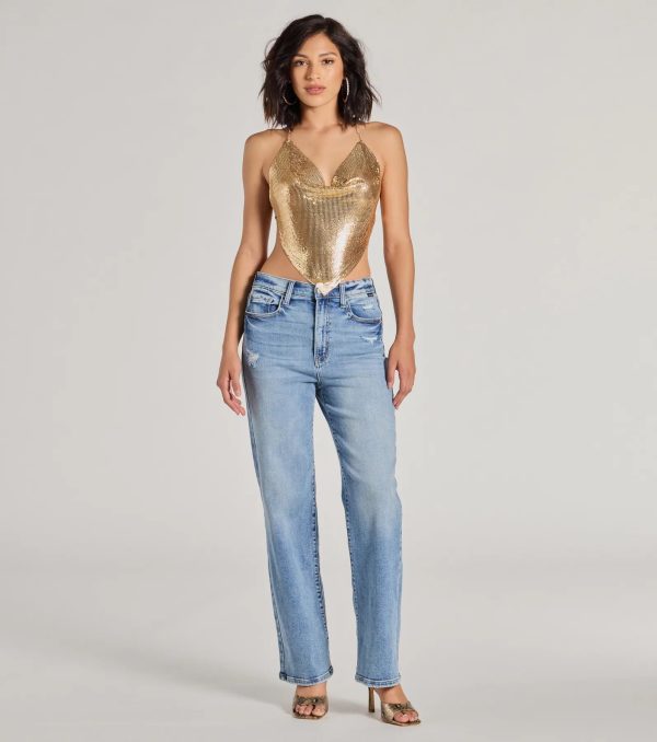Basic Vibes High-Rise Straight-Leg Denim Jeans - Image 5