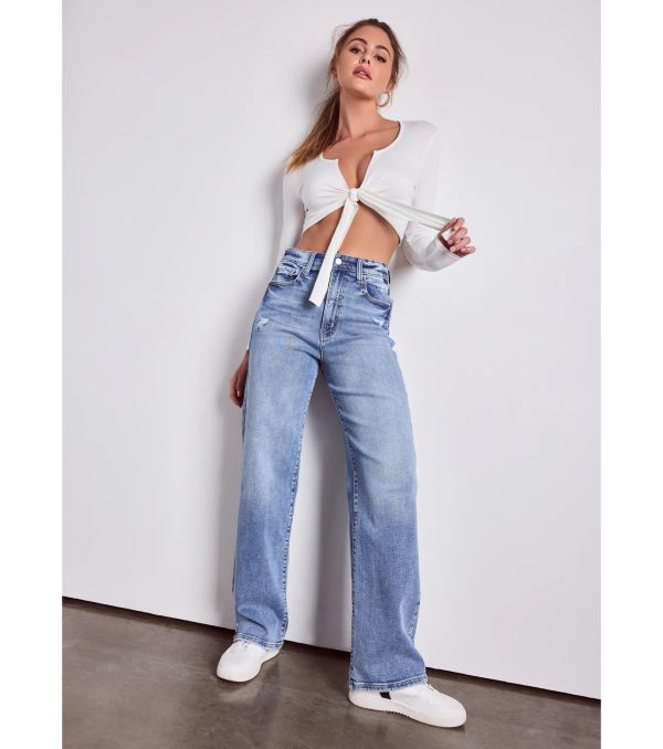 Basic Vibes High-Rise Straight-Leg Denim Jeans - Image 2