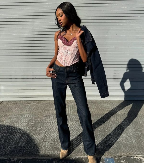 Elevated Chic High-Rise Straight Leg Denim Jeans - Image 3