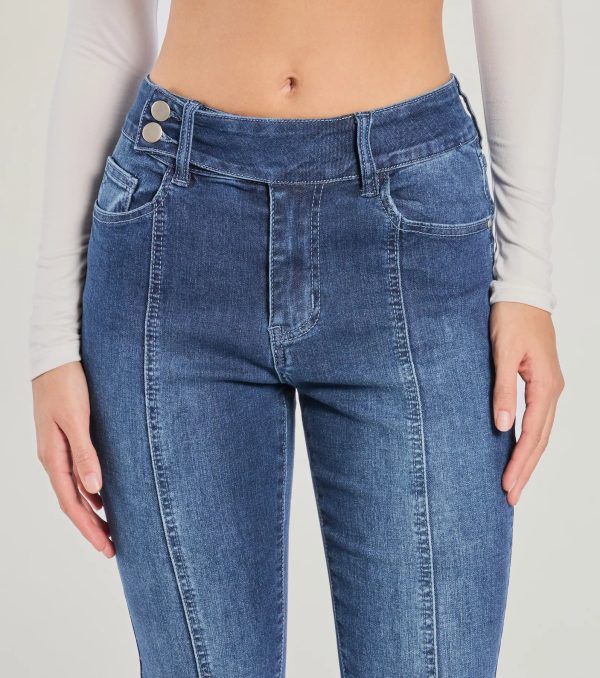 Good Vibes Mid-Rise Flared Denim Jeans - Image 3