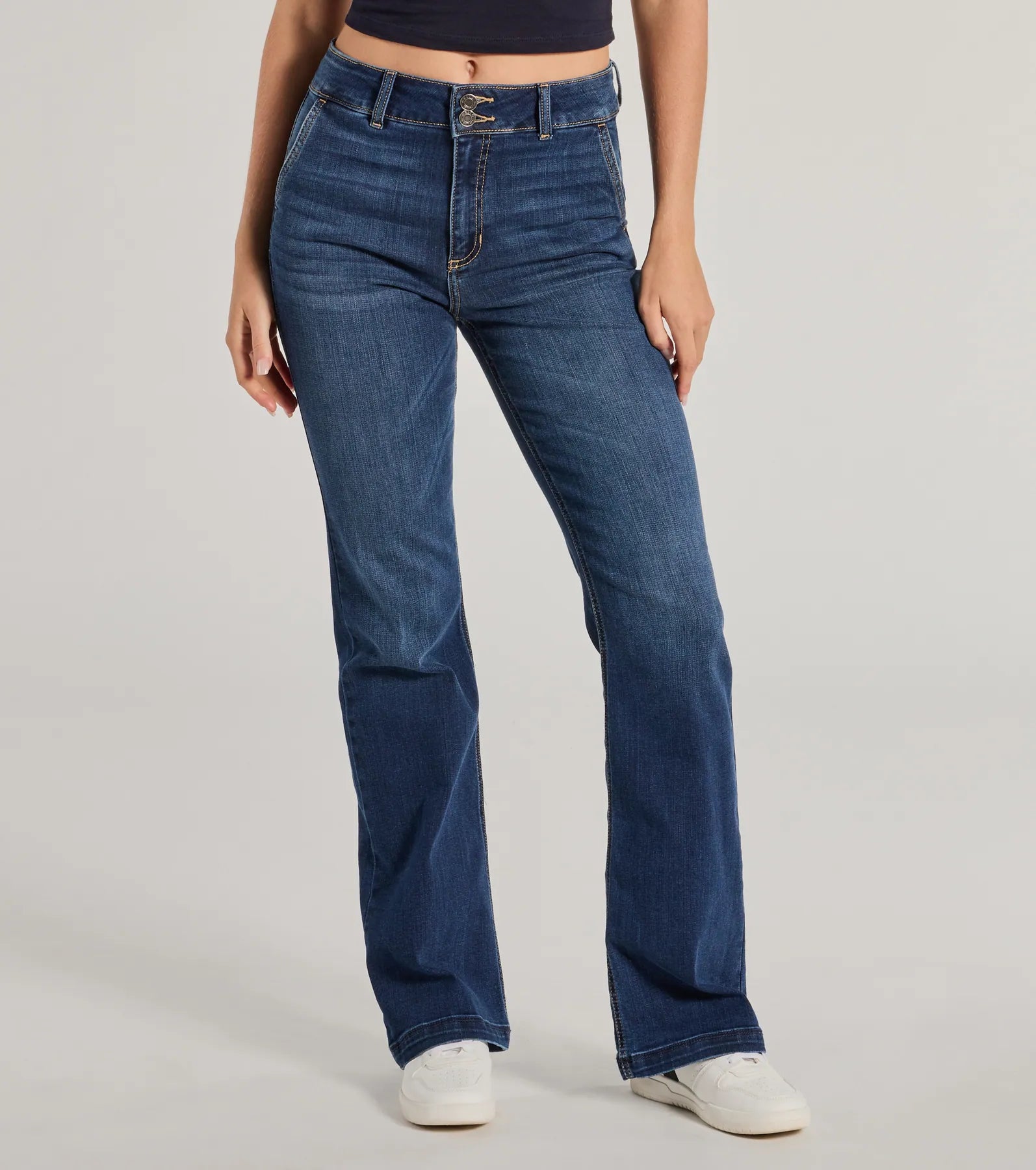 Effortless Staple High-Rise Bootcut Jeans - Image 4