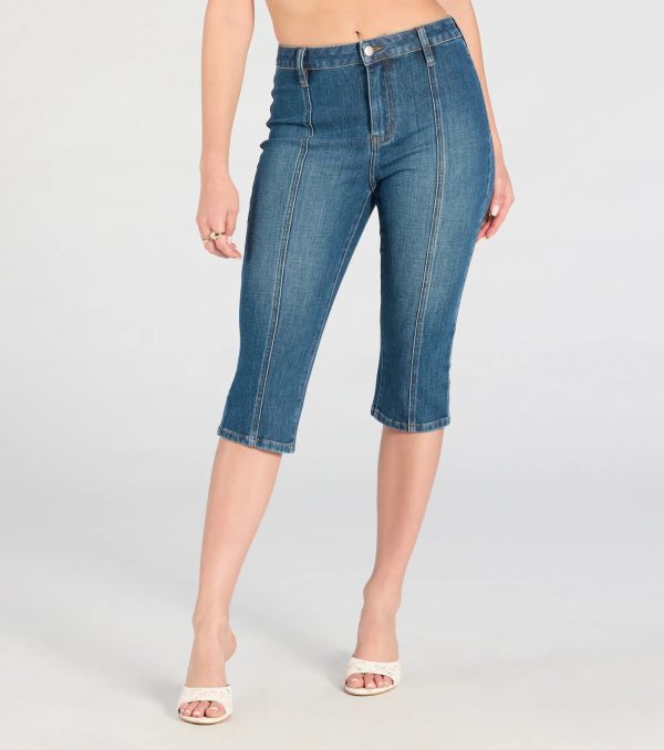 All Day Vibe Mid-Rise Denim Capri Pants - Image 4