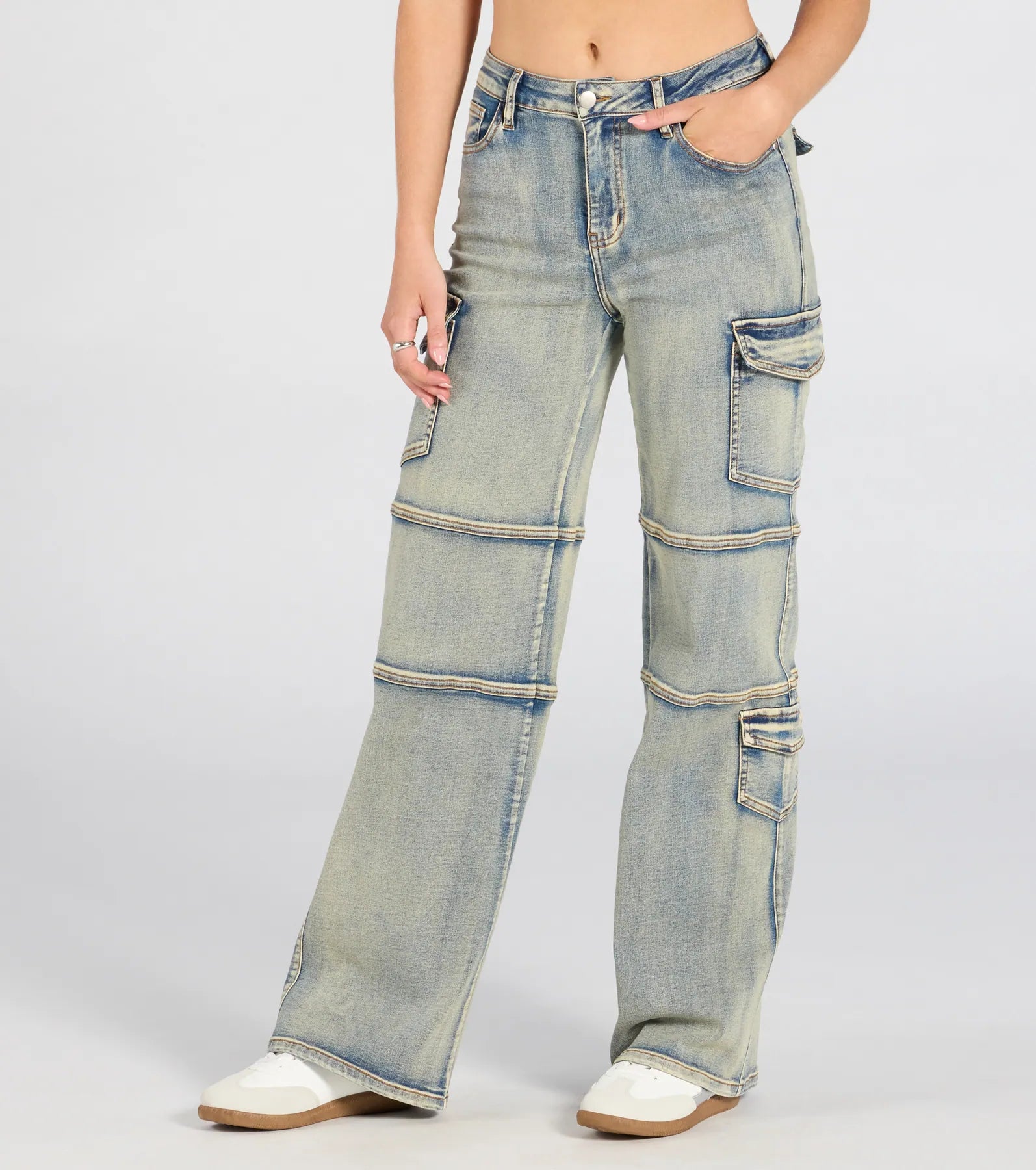 Cutie In Cargo High-Rise Denim Jeans - Image 4