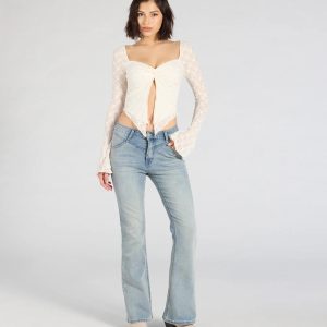 Vibe Check High-Rise Flare Denim Jeans