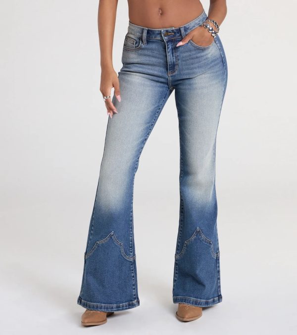 Got A Flare For It High Rise Denim Jeans - Image 4