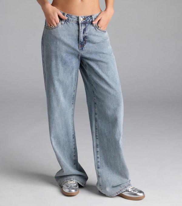 On Trend Mid-Rise Wide-Leg Denim Jeans - Image 4
