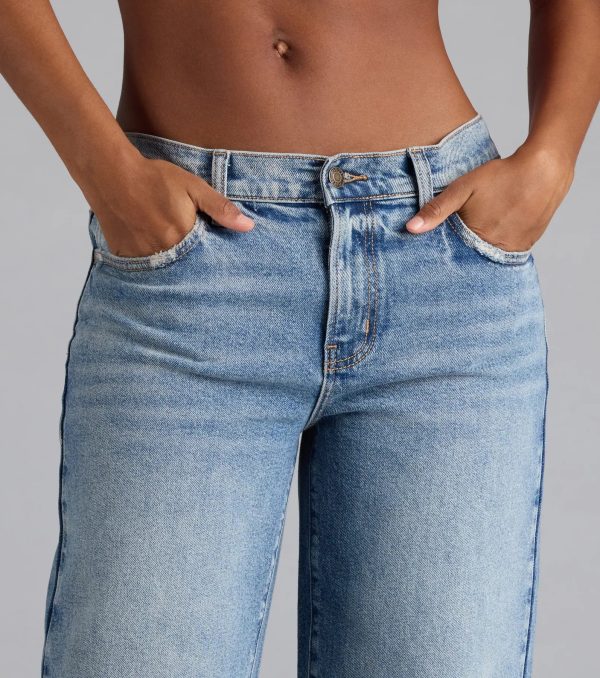 It's Giving Trends Mid-Rise Straight Leg Denim Jeans - Image 4