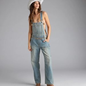 Casual Babe Tinted Denim Overalls