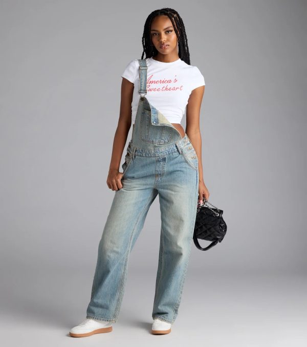Casual Babe Tinted Denim Overalls - Image 2