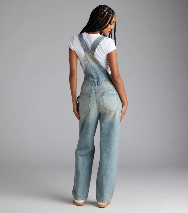 Casual Babe Tinted Denim Overalls - Image 3