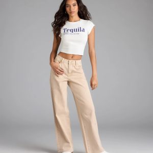 Fresh Vibes Mid-Rise Wide Leg Denim Jeans