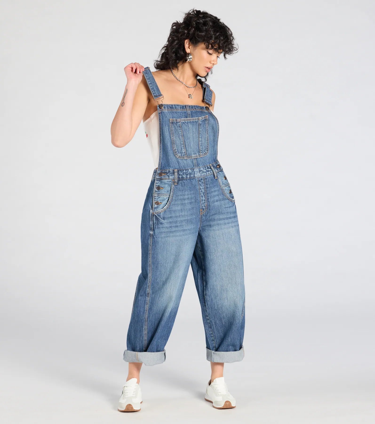 Match My Vibe Wide-Leg Denim Overalls - Image 2
