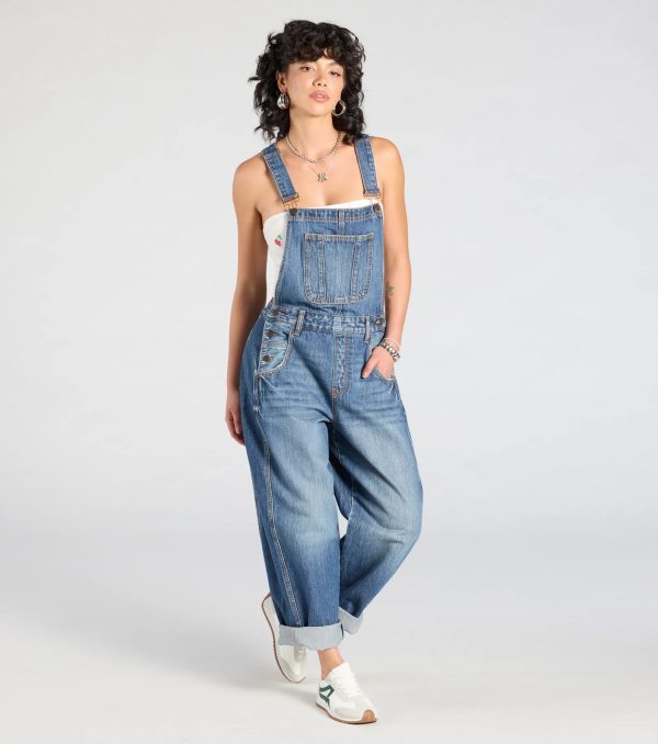 Match My Vibe Wide-Leg Denim Overalls - Image 5