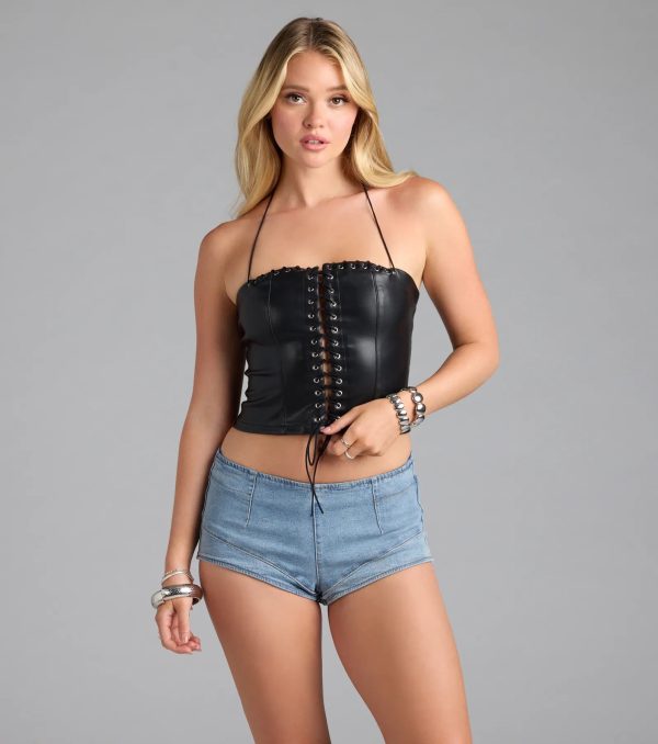 Trail Blazer Mid-Rise Denim Hot Shorts - Image 5