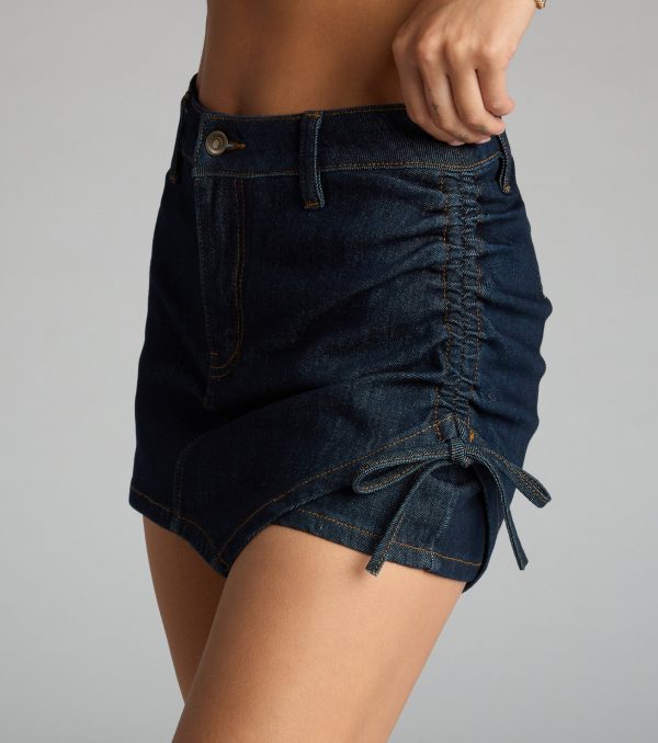 Laced Up and Thriving Denim Skort - Image 3